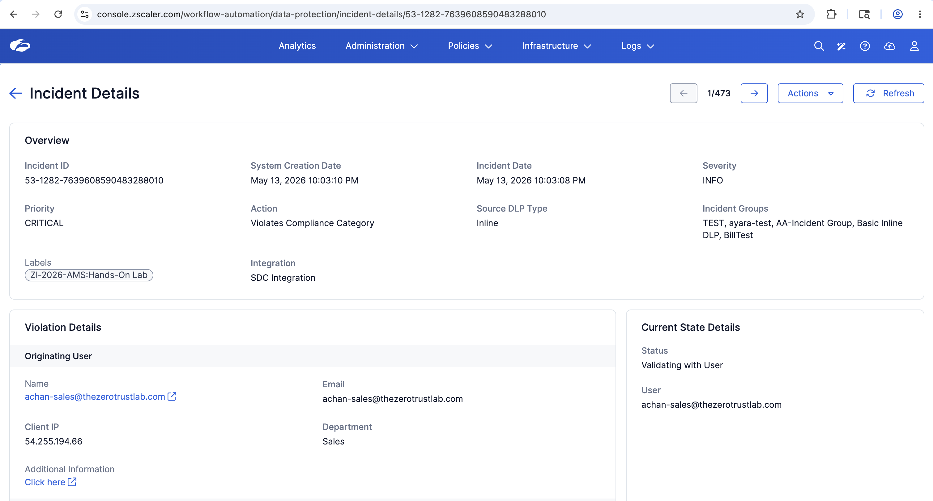 Incident Details – Overview